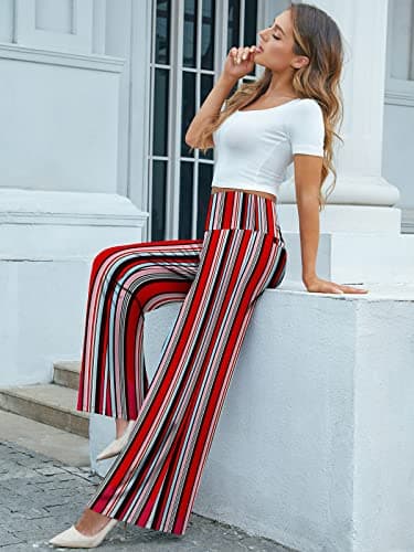 Arolina Women's High Waist Stretchy Wide Leg Palazzo Pants