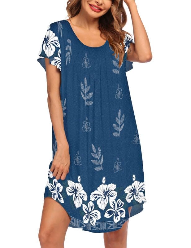 Ekouaer Soft Sleepwear Nightgown for Women
| Ekouaer Pleated Sleep Shirt S-3XL
| Ekouaer Short Sleeve Sleep Dress for Women S-3XL