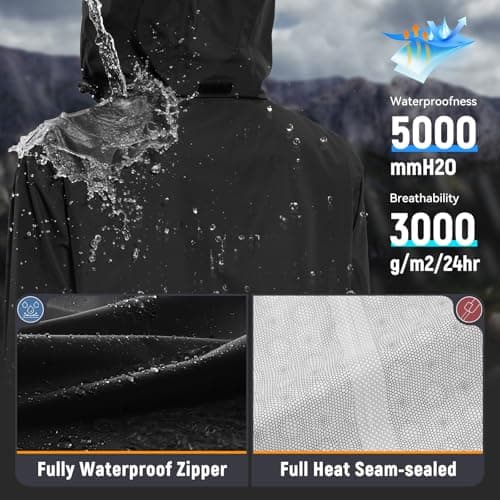 Baleaf Women's Hooded Long Rain Coat - Waterproof & Lightweight