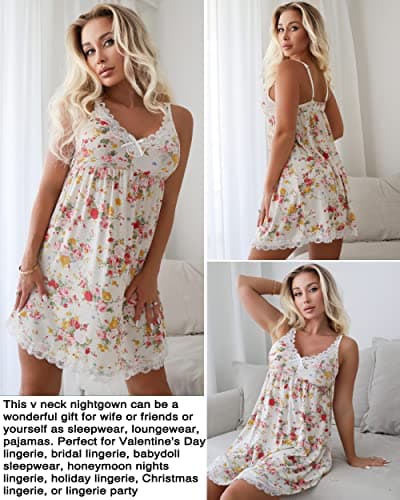 Avidlove Women's Sexy Lace Chemise Nightgown