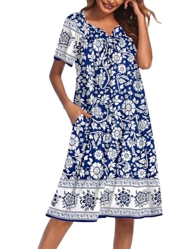 Ekouaer Women's House Dress with Pockets