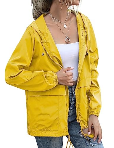 Zcfire Women's Lightweight Waterproof Raincoat S-XXL