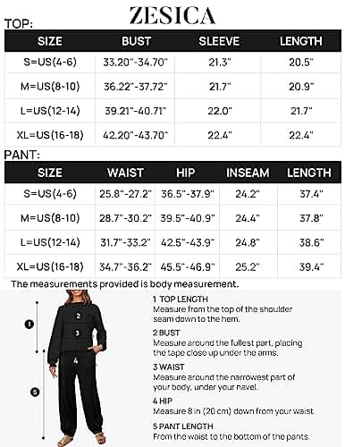 ZESICA Women's Sweater Set: Mock Neck Knit Pullover Top with High Waist Pant