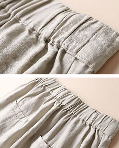 Aeneontrue Women's 100% Linen Cropped Palazzo Pants Trendy Summer Outfits