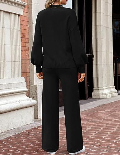 Refined Title: ZESICA Women's 2-Piece Sweater and Pants Lounge Set