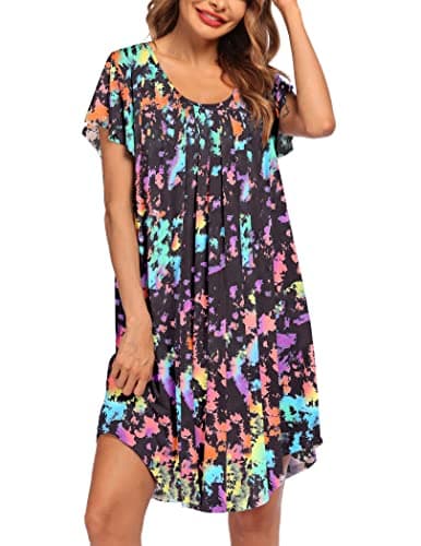 Ekouaer Soft Sleepwear Nightgown for Women
| Ekouaer Pleated Sleep Shirt S-3XL
| Ekouaer Short Sleeve Sleep Dress for Women S-3XL