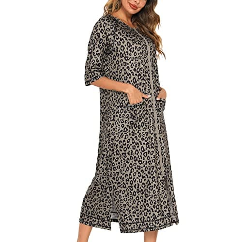 Women's Long Housecoat with Pockets