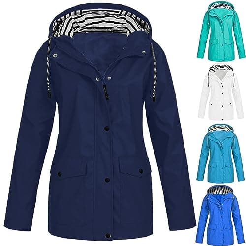 Fartey Women's Lightweight Waterproof Rain Jacket