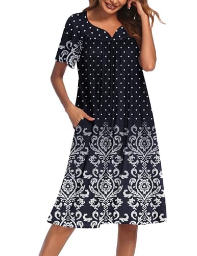 Ekouaer Women's House Dress with Pockets