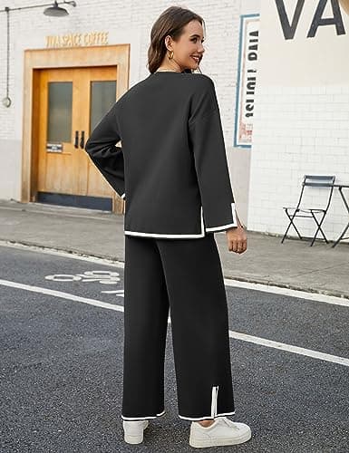 Bloggerlove Women's Knit 2 Piece Lounge Set