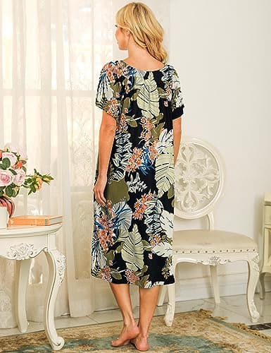 Bloggerlove House Dresses for Women Short Sleeve with Pockets Patio Dress S-XXL  
Bloggerlove House Dresses for Women Mumu Duster Short Sleeve Patio Dress S-XXL  
Bloggerlove House Dresses for Women Short Sleeve with Pockets S-XXL