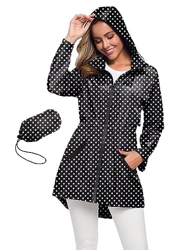 Avoogue Women's Long Waterproof Raincoat