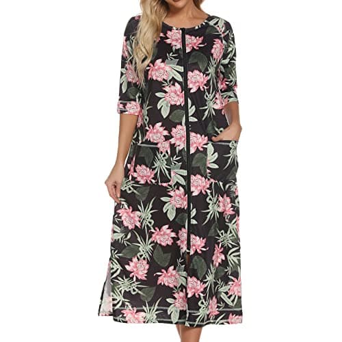 Women's Long Housecoat with Pockets