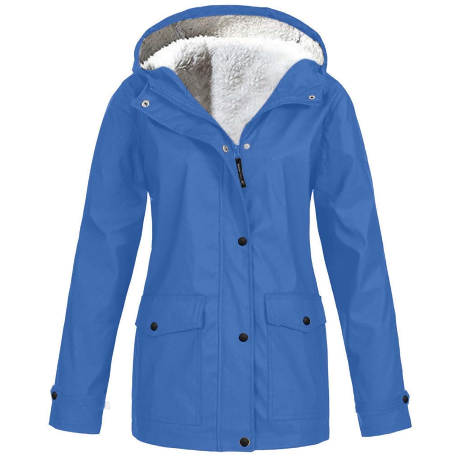 xoxingysm Women's Waterproof Hooded Rain Jacket for Outdoor Hiking