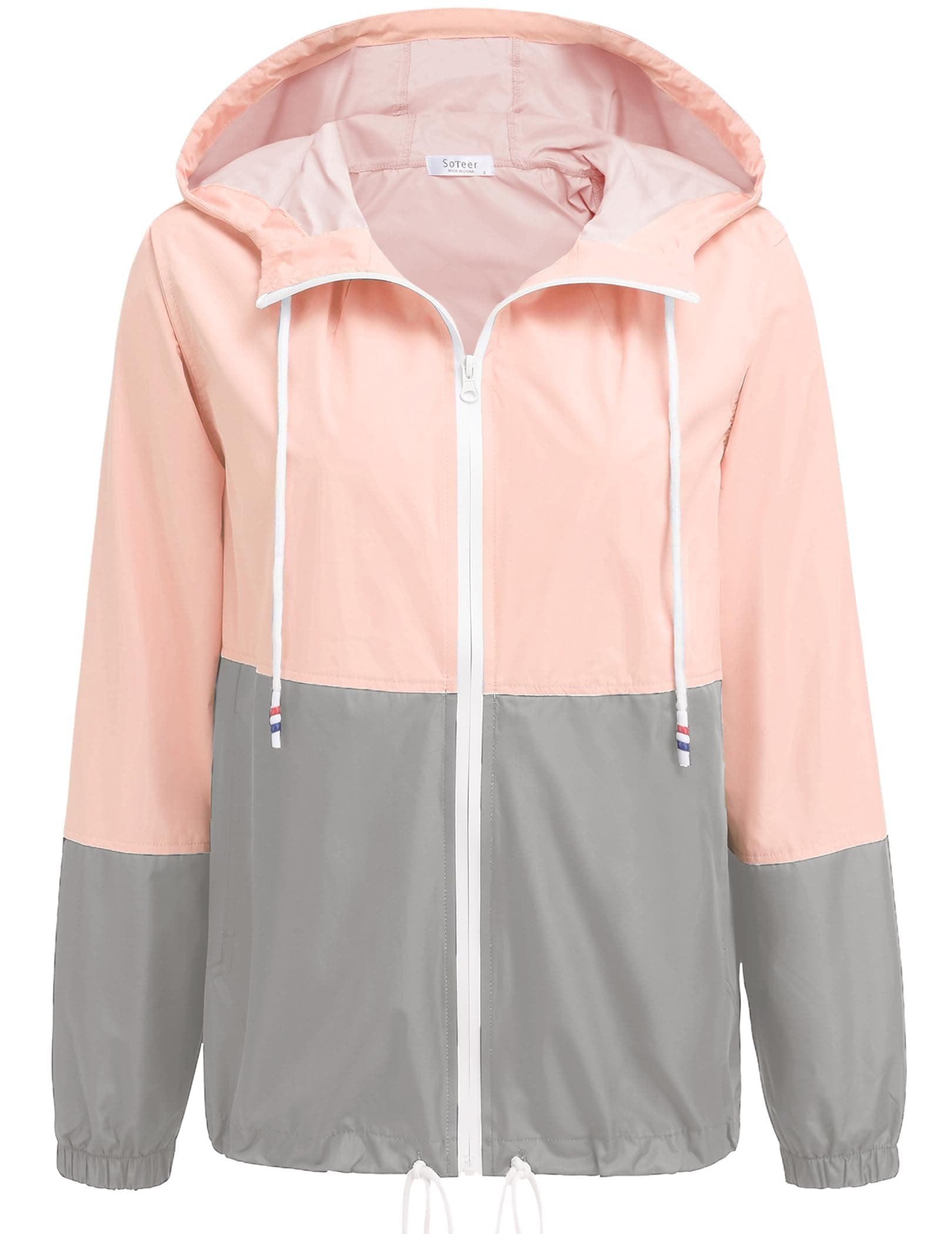 SoTeer Women's Waterproof Hooded Raincoat S-XXXL