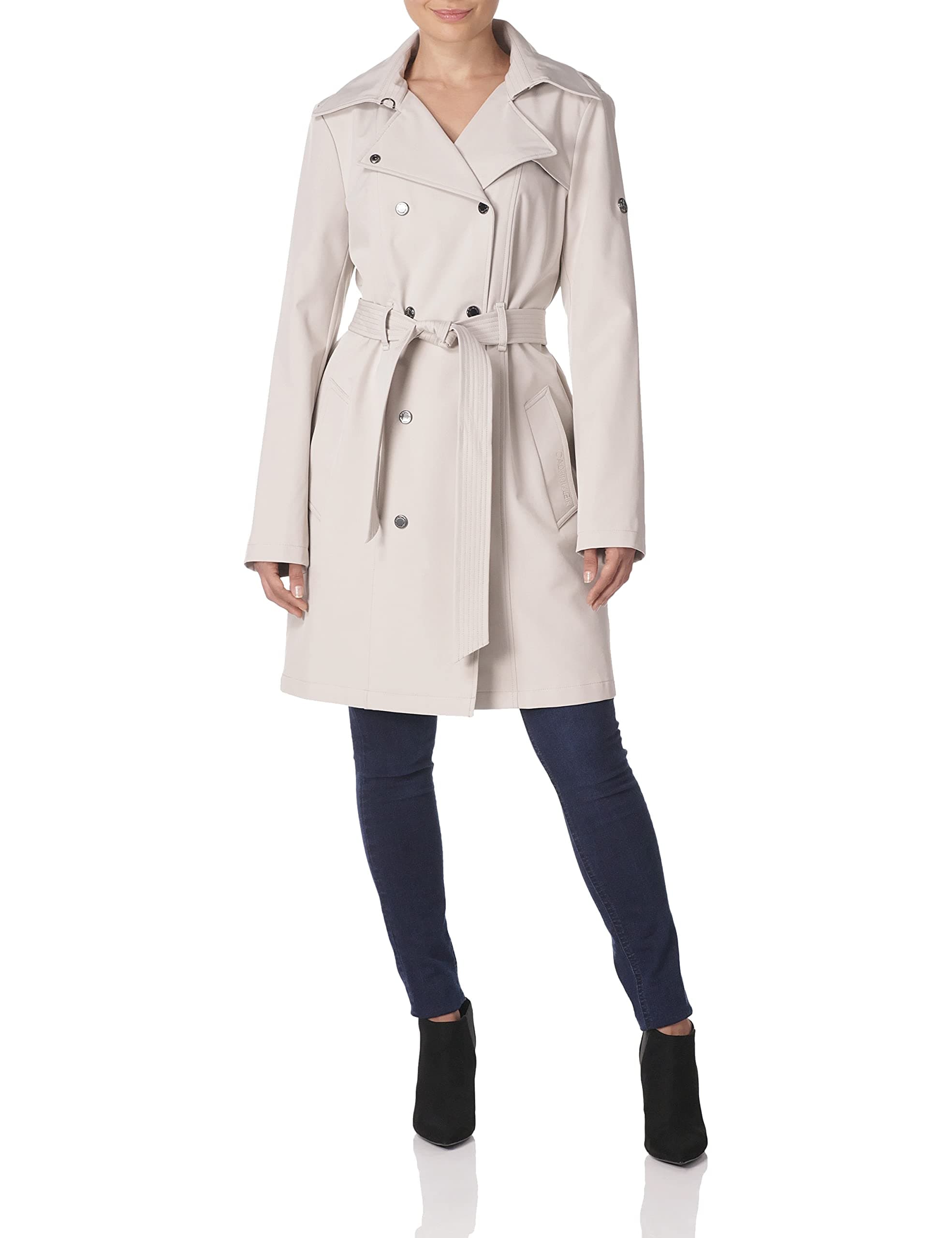 Calvin Klein Women's Rain Jacket with Removable Hood