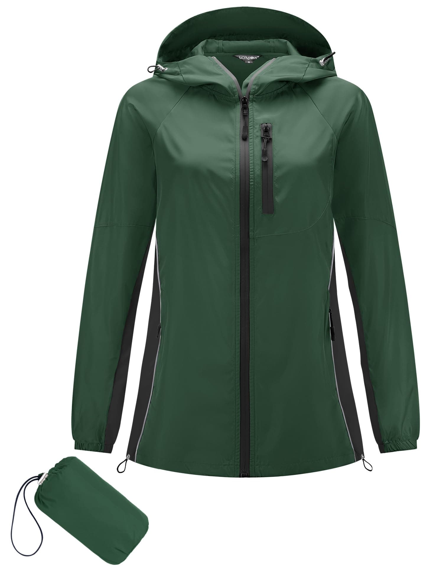 Lomen Lightweight Hooded Water Resistant Active Rain Jacket