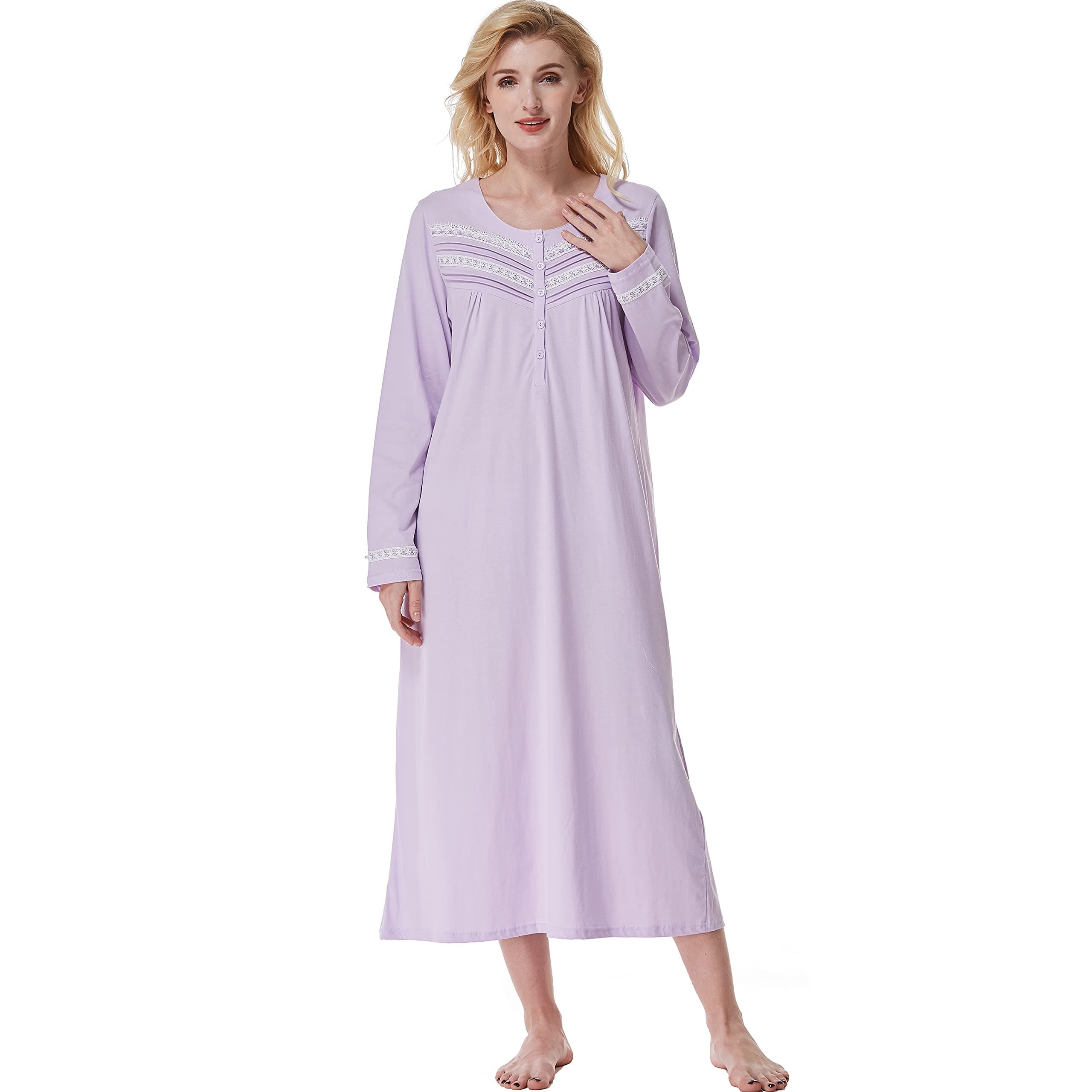 Women's Soft 100% Cotton Knit Nightgowns