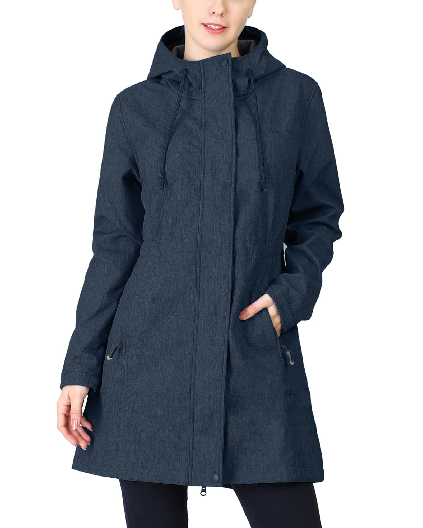 33,000ft Women's Softshell Hooded Fleece Lined Windproof Jacket