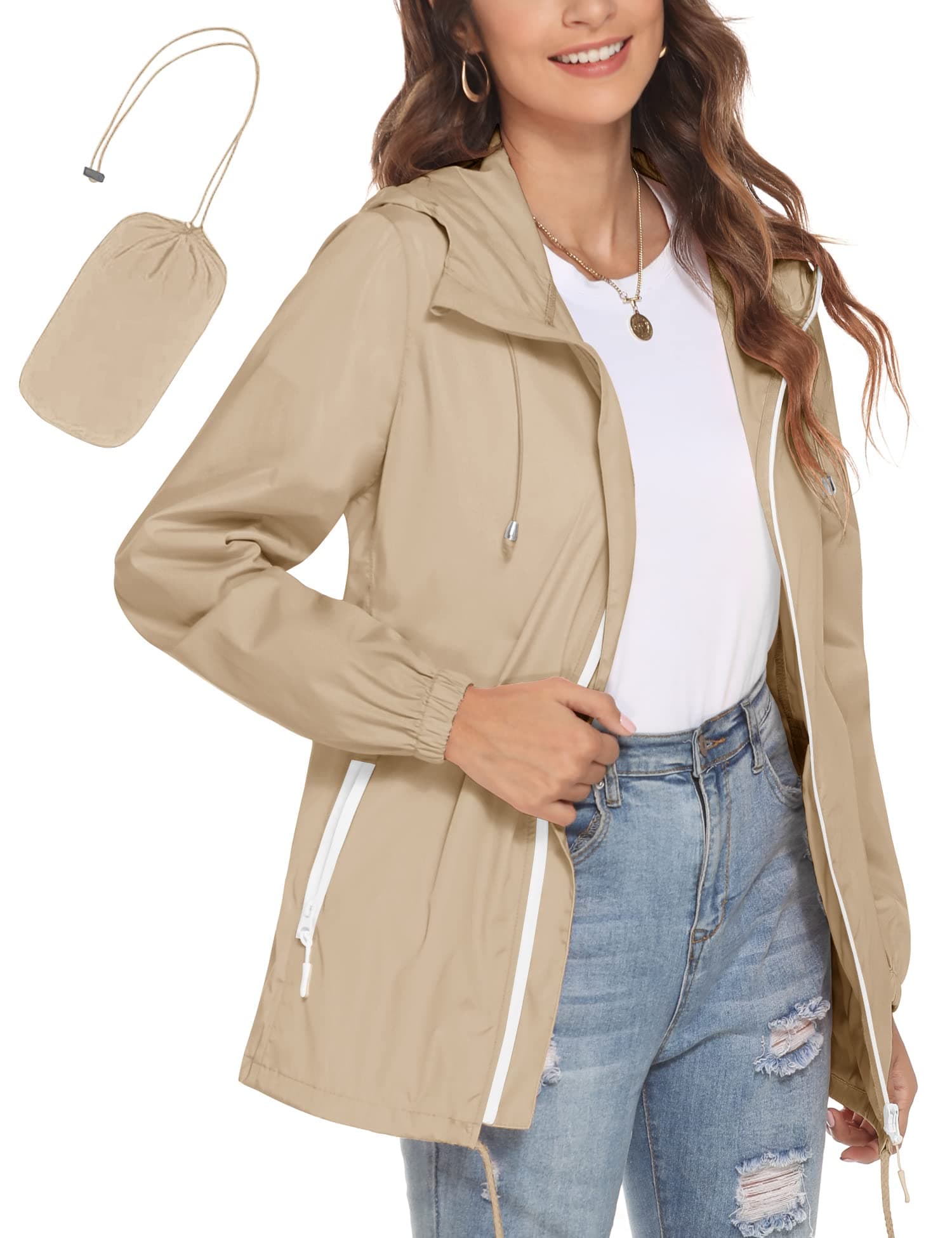 Avoogue Women's Waterproof Rain Jacket