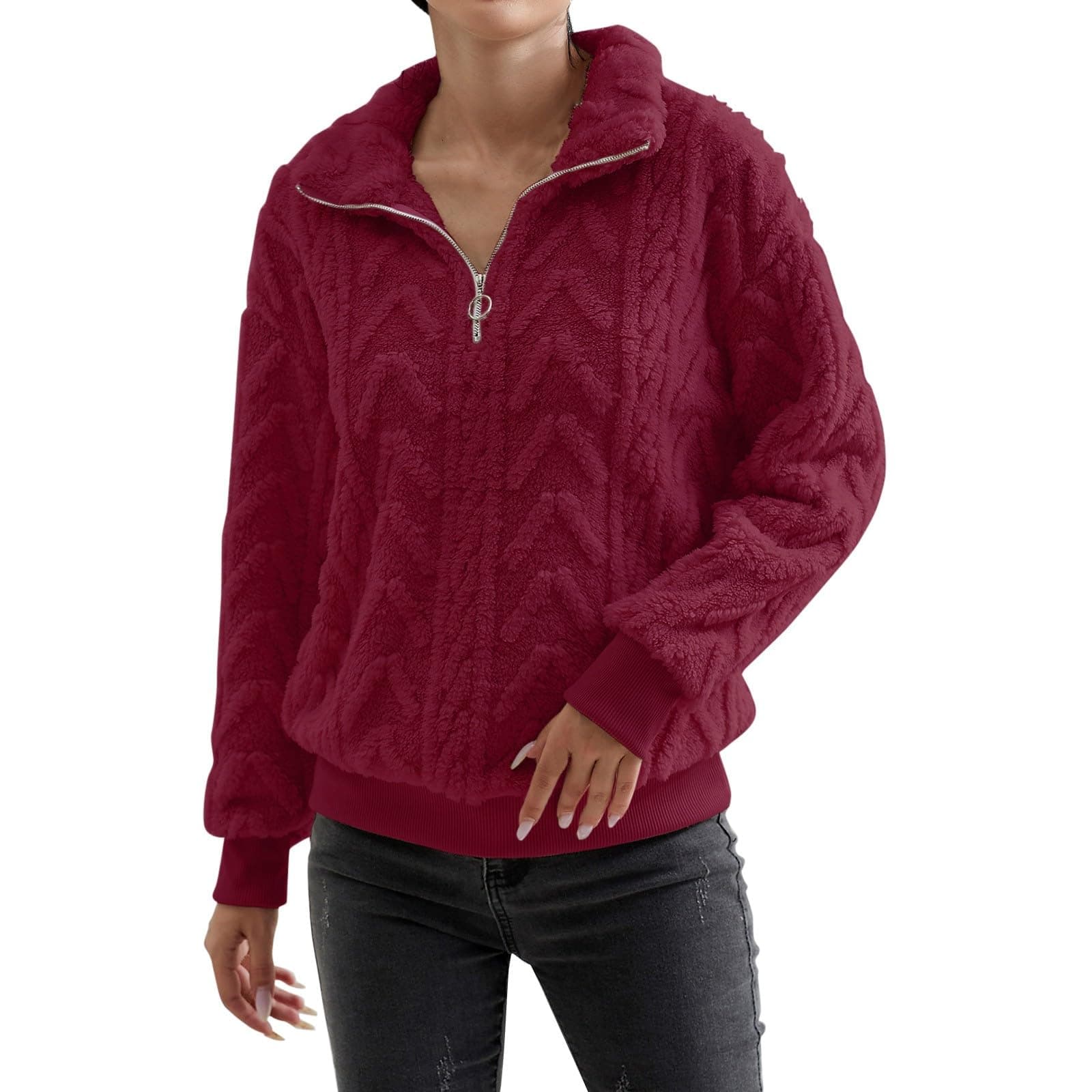 Women's Hooded Plush Lined Casual Coat