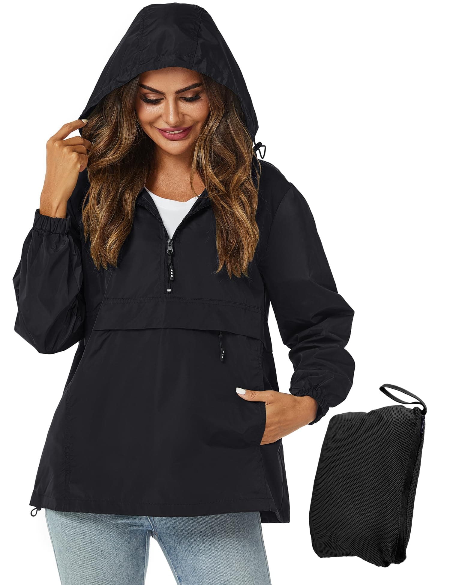 Avoogue Womens Waterproof Rain Jacket with Hood