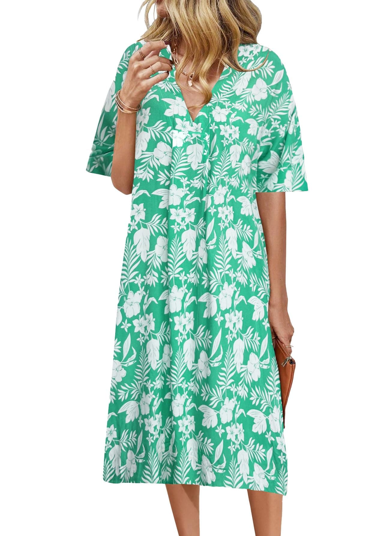House Dress with Pockets S-3XL Plus Size Lounge Dress