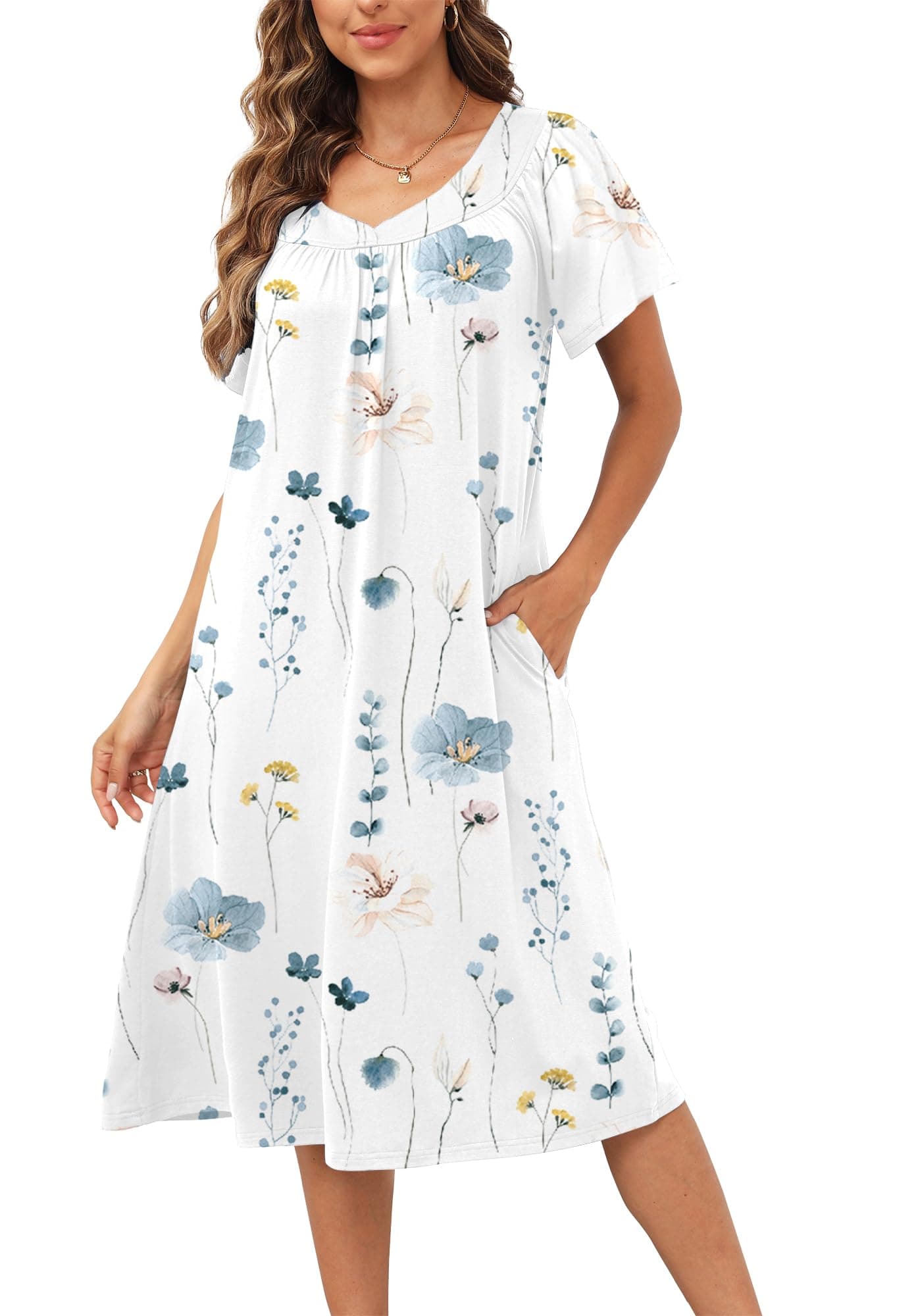 Disamer Women's Floral Sundresses with Pockets