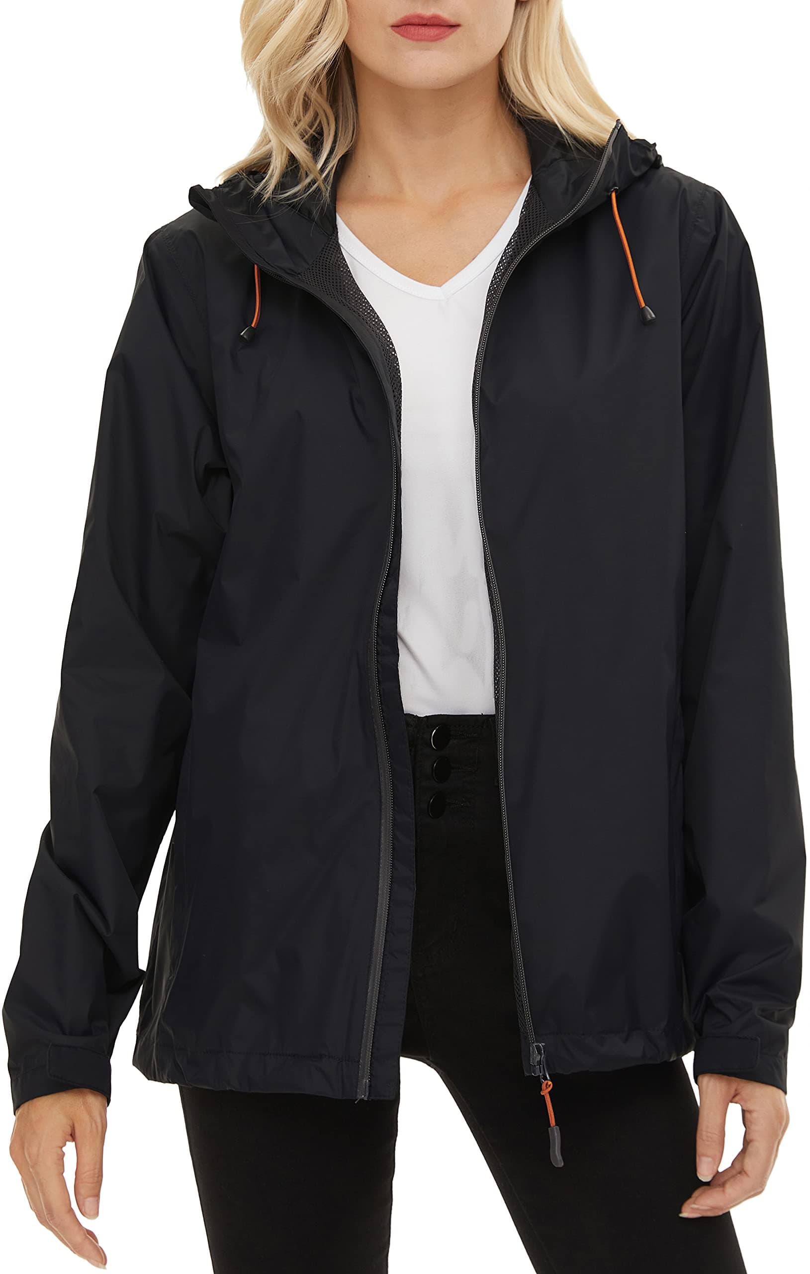 LeSies Women's Lightweight Waterproof Rain Jacket with Hood