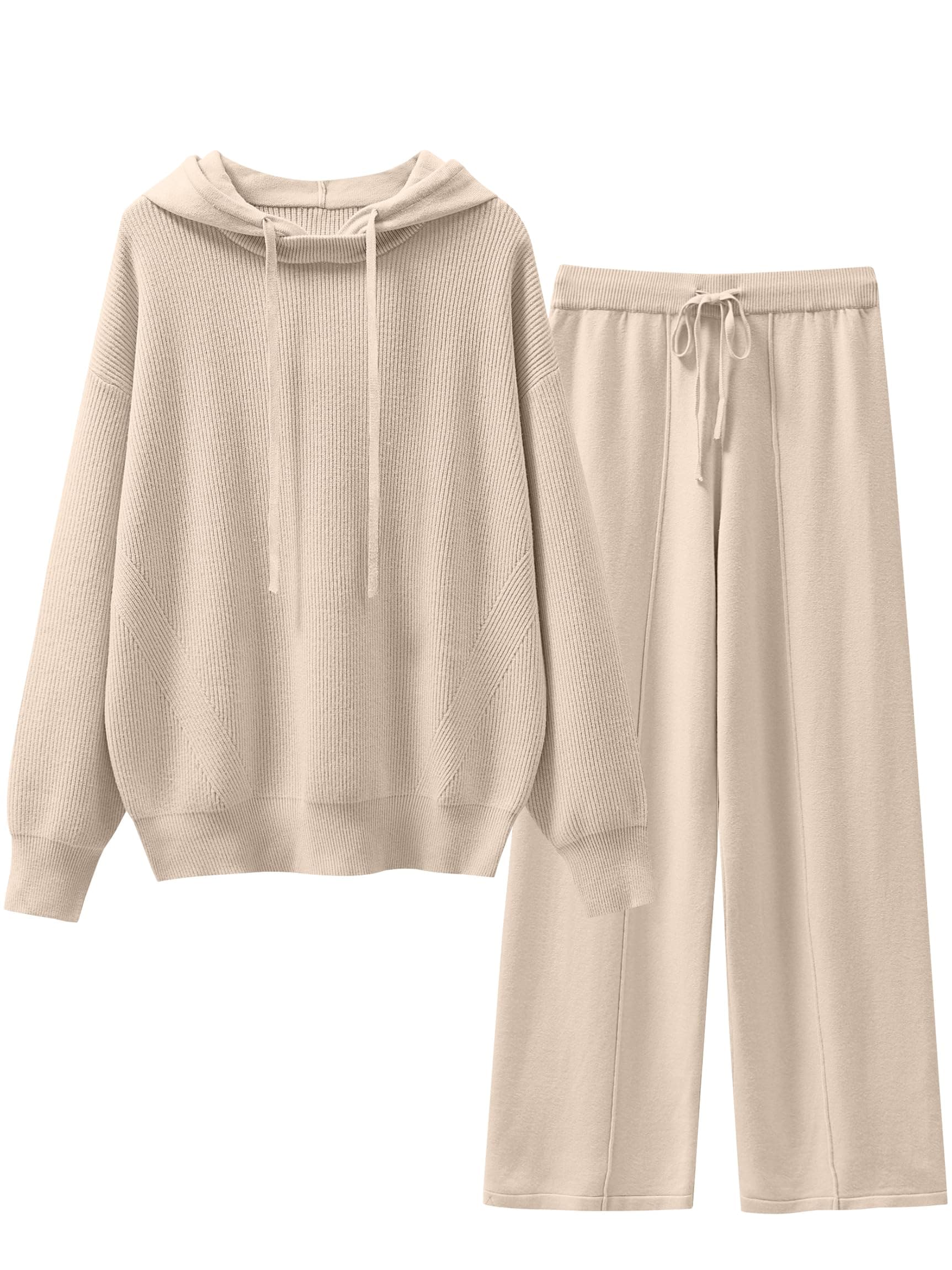 ANRABESS Women's 2 Piece Fall Lounge Sweatsuit Sweater Sets