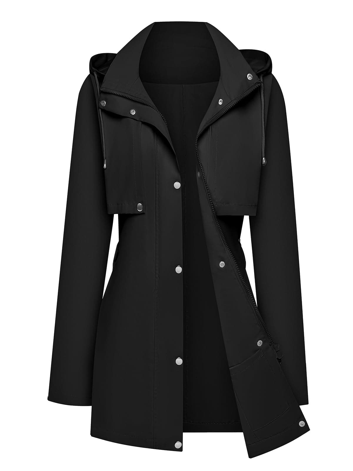 Mixxmix Women's Waterproof Rain Jacket with Hood Lined Windbreaker