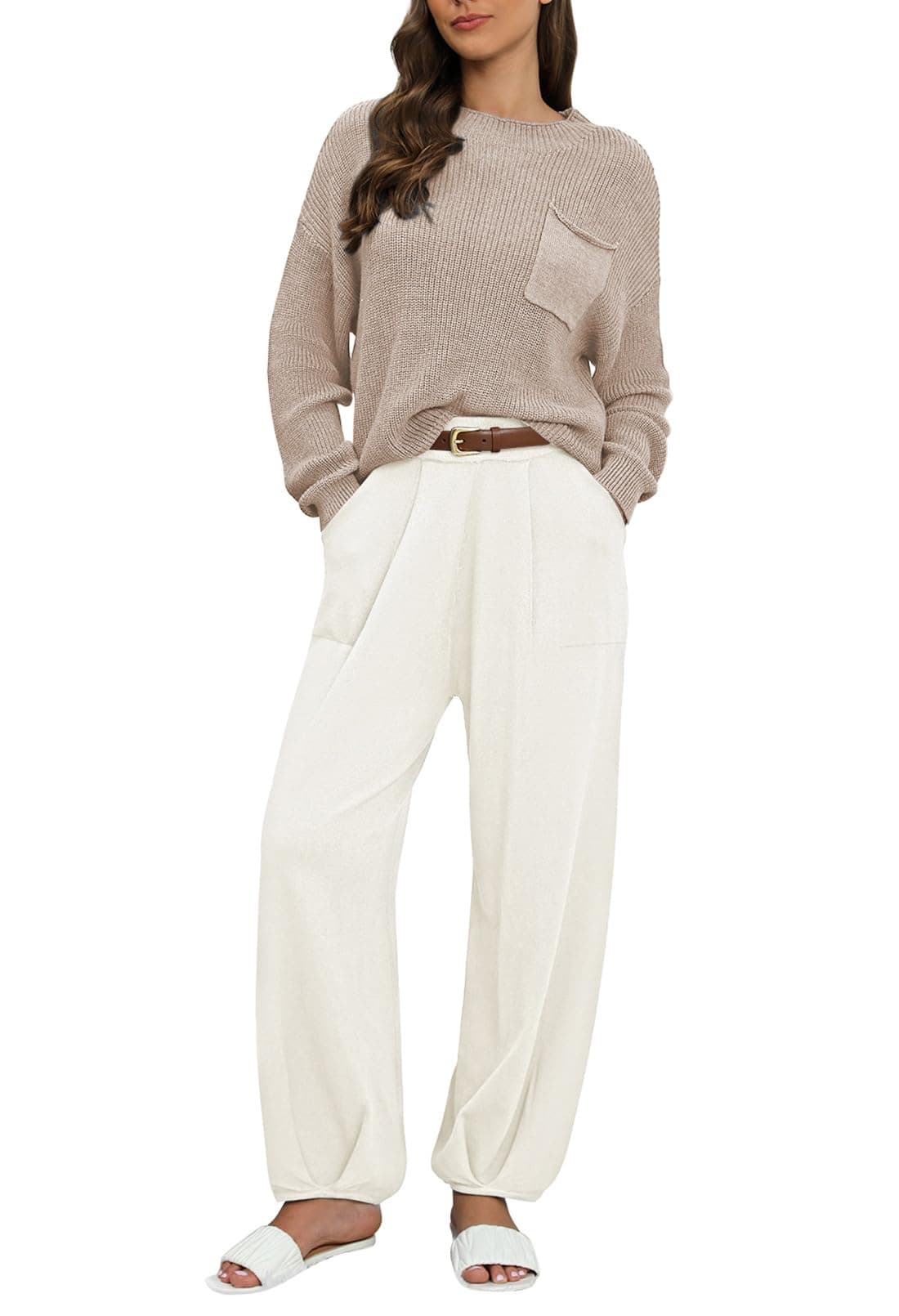 Women's 2023 Fall 2-Piece Knit Sweater Set