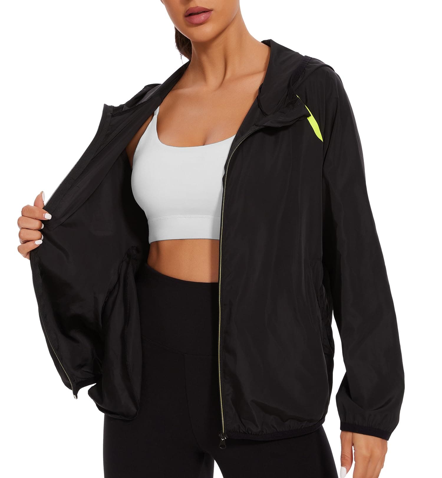 Ningmi Women's Waterproof Hooded Windbreaker Raincoat for Outdoor Hiking