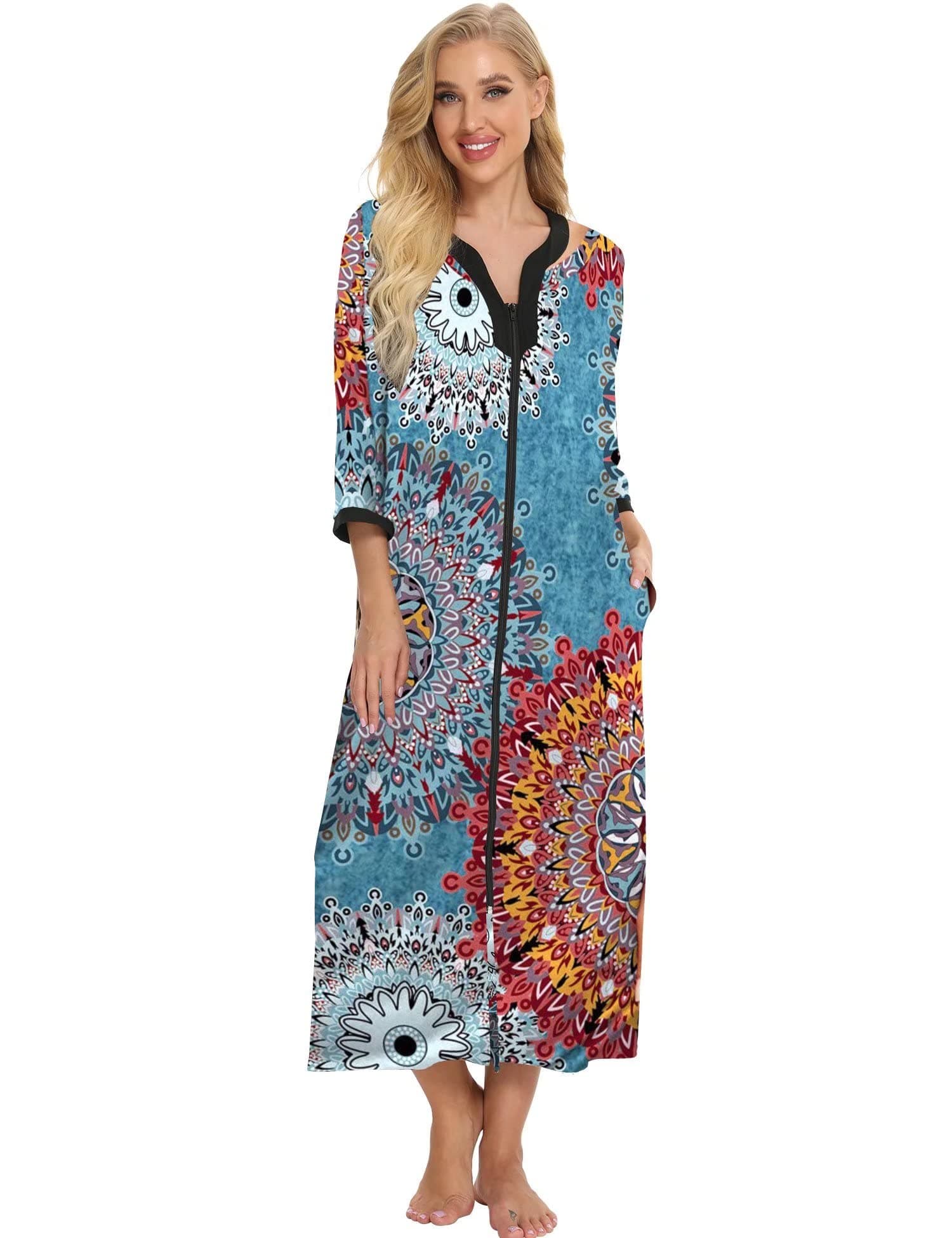 Womens Bloggerlove House Dresses Sleepwear