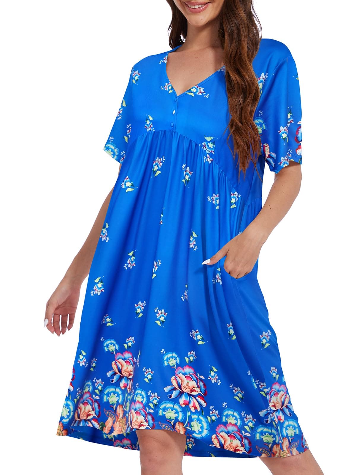CRIPOM Women's Floral House Dress